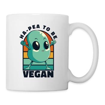 Ha-Pea To Be Vegan Vegans Plant-Based Vegan - Mug - white - Right