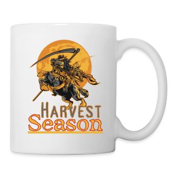 "Harvest Season", candy hunt for Halloween - Mug - white - Right