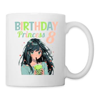 Anime Mandga Boba Bubble Tea 8ème anniversaire - Mug blanc - blanc - Droite