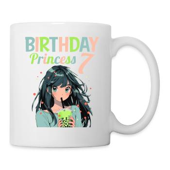 Anime Mandga Boba Bubble Tea 7th Birthday - Mug - white - Right