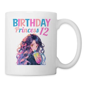 Anime Mandga Boba Bubble Tea 12. Geburtstag - Tasse - Weiß - Rechts