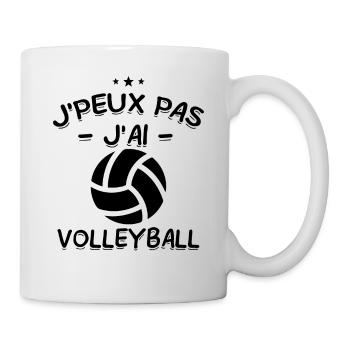 J'Peux Pas ! J'Ai Volleyball 🏐 - Mug blanc - blanc - Droite