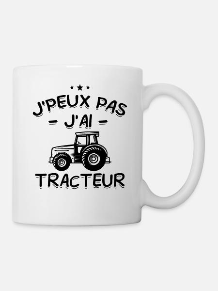J'Peux Pas ! J'Ai Tracteur 🚜🌾 - Mug blanc - blanc