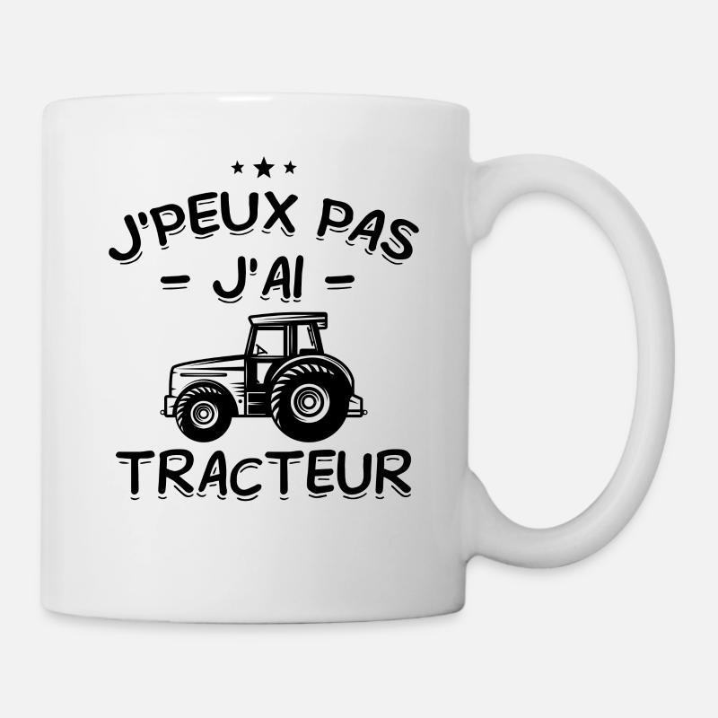 J'Peux Pas ! J'Ai Tracteur 🚜🌾 - Mug blanc - blanc