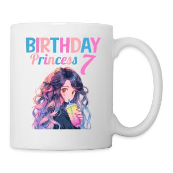 Anime Mandga Boba Bubble Tea 7ème anniversaire - Mug blanc - blanc - Droite