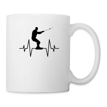 Kite Surf Heartbeat - Mug blanc - blanc - Droite