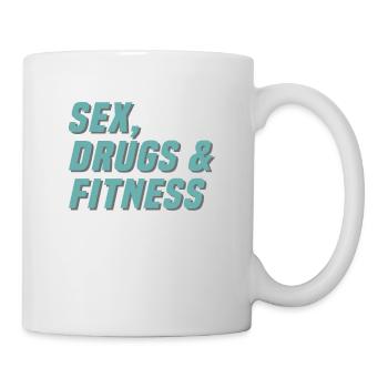 Sex drugs and fitness - Tasse - Weiß - Rechts