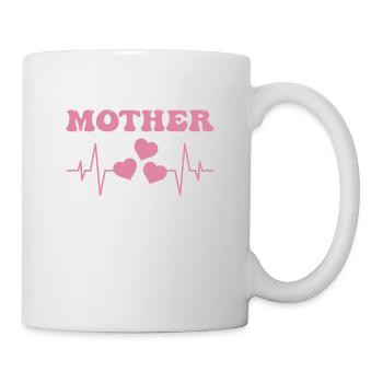 Les battements de cœur de la mère - Mug blanc - blanc - Droite