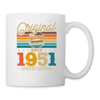Millésime 1951 Anniversaire - Mug blanc - blanc - Droite