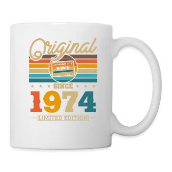 Original 1974 Geburtstag Vintage - Tasse - Weiß - Rechts