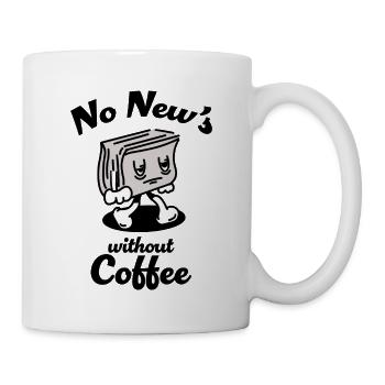 Pas de nouvelles sans café - Mug blanc - blanc - Droite
