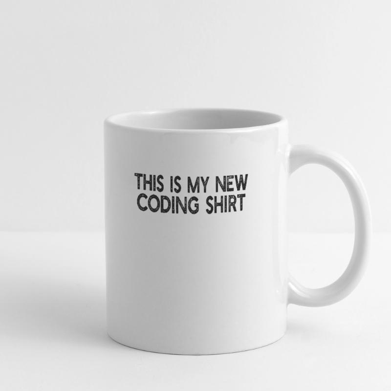 Ceci est ma nouvelle chemise de codage - Funny Computer Codin Mug blanc