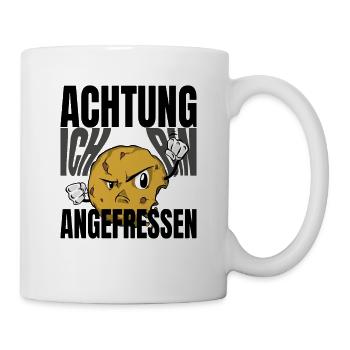 Wütender Cookie Spruch lustig Ich bin angefressen - Tasse - Weiß - Rechts