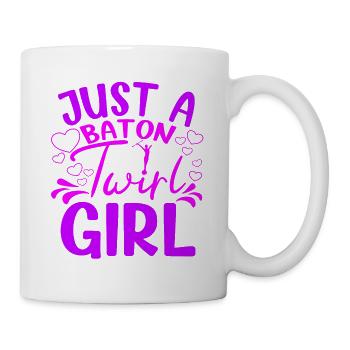 Baton Twirling Just A Baton Twirl Girl Baton Cadeaux - Mug blanc - blanc - Droite