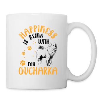 Ovcharka rend heureux le chien de race blanche - Mug blanc - blanc - Droite
