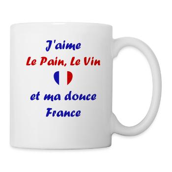 lE PAIN LE VIN LA FRANCE - Mug blanc - blanc - Droite