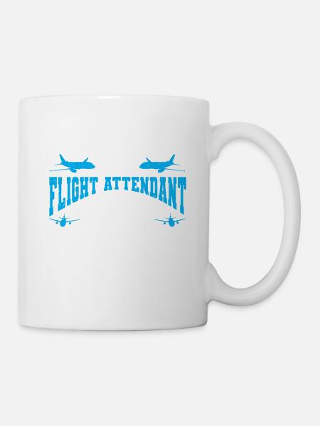 Flugbegleiter Papa Stewardess Flugbegleiter - Tasse - Weiß