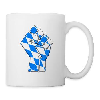 Bayernflagge Bayerischer Landstolz Einheimische Familie - Tasse - Weiß - Rechts