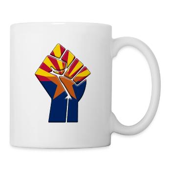 Bundesstaat Arizona Flagge Stolz Einheimische Heimat Familie - Tasse - Weiß - Rechts