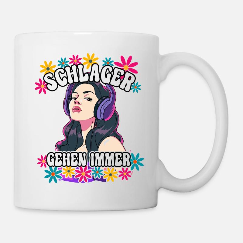 Schlager Gehen Immer - Tasse - Weiß