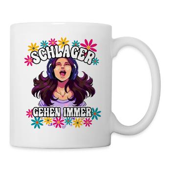 Schlager Gehen Immer - Tasse - Weiß - Rechts