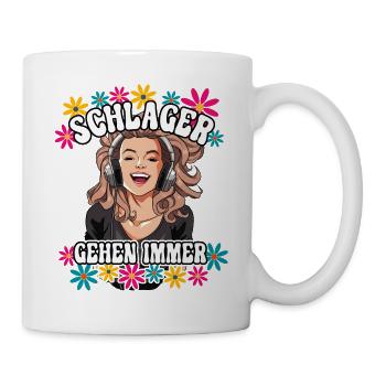 Schlager Gehen Immer - Tasse - Weiß - Rechts