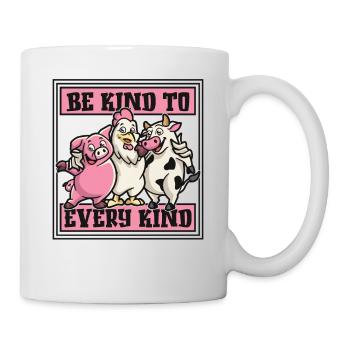 Sei nett zu jeder Art von veganen Veganern auf pflanzlicher Basis - Tasse - Weiß - Rechts