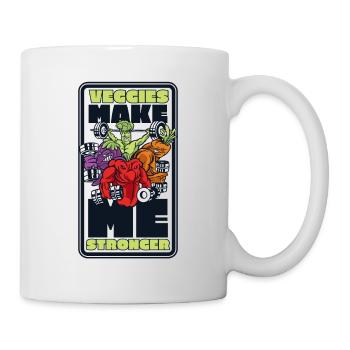 Veggies Make Me Stronger Vegans Plant-Based - Mug - white - Right
