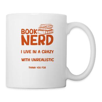 Ich bin ein Bücher-Nerd Bibliothekar Bücherwurm - Tasse - Weiß - Rechts