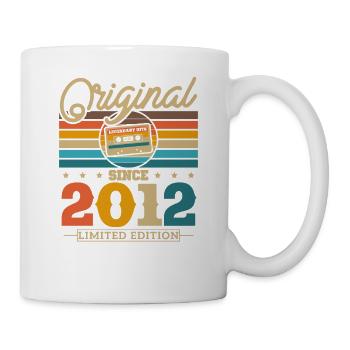 Retro Geburtstagsgeschenke Kalenderjahre '12 - Tasse - Weiß - Rechts