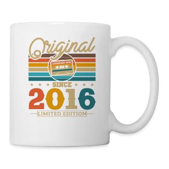 Retro Birthday Gift 2016, 7/8 years - Mug - white - Right