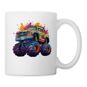 Colorful Monster Truck for toddlers Youth & Adults - Mug - white - Right