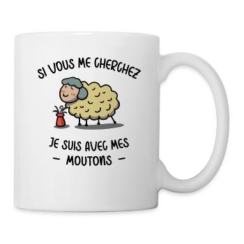 Mouton Berger Humour Cadeau Agriculteur Fermier - Mug blanc - blanc - Droite