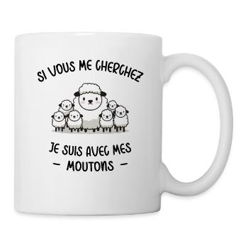 Mouton Berger Humour Cadeau Agriculteur Fermier - Mug blanc - blanc - Droite