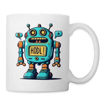 robot bitcoin - Mug blanc - blanc - Droite
