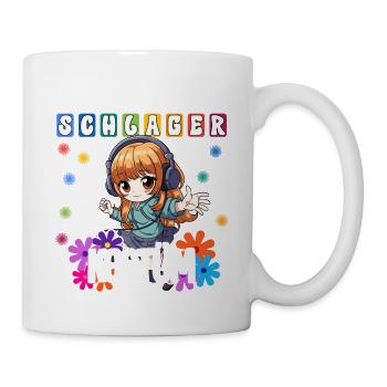 Das Ist Mein Schlager Kostüm - Tasse - Weiß - Rechts
