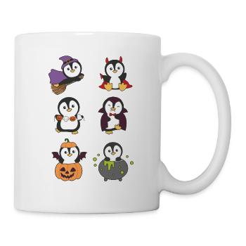 Penguin Halloween Devil Pumpkin Vampire Costume - Mug - white - Right