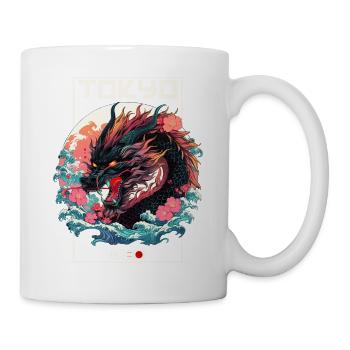 Tokyo Asie 80s Dragon Dragon Rétro Japonais - Mug blanc - blanc - Droite