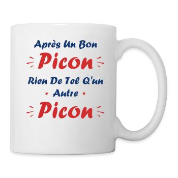 Après un bon picon rien de tel qu'un autre picon - Mug blanc - blanc - Droite