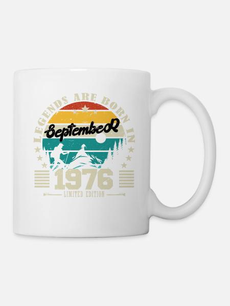 September 1976. Geburtstagsgeschenk September 1976 - Tasse - Weiß
