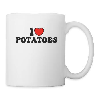 Ich liebe Kartoffeln - Tasse - Weiß - Rechts
