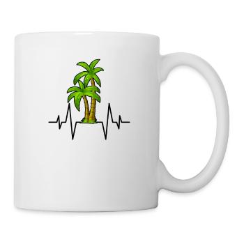 Battement de cœur de paume - Mug blanc - blanc - Droite