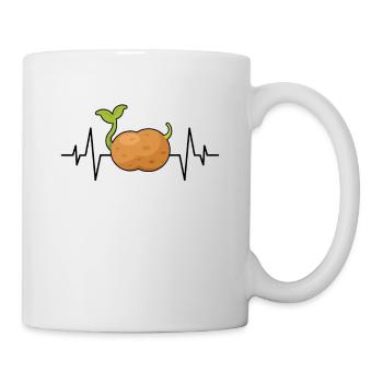 Kartoffel Herzschlag - Tasse - Weiß - Rechts