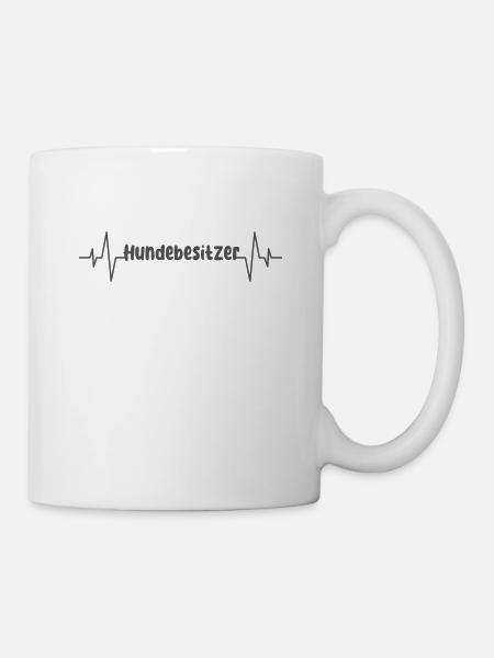 Hundebesitzer Herzschlag - Tasse - Weiß