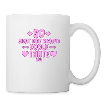 Coole Tante Spruch - Tasse - Weiß - Rechts