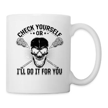 Vérifiez vous-même ou je le ferai pour vous - Lacrosse pl - Mug blanc - blanc - Droite