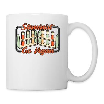 Steminist Go Vegan Scientist Empowering Women - Mug - white - Right