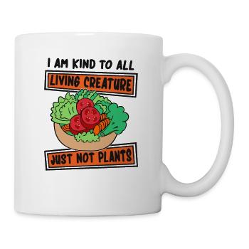 Ich bin nett zu allen Lebewesen Veganer Veganer - Tasse - Weiß - Rechts