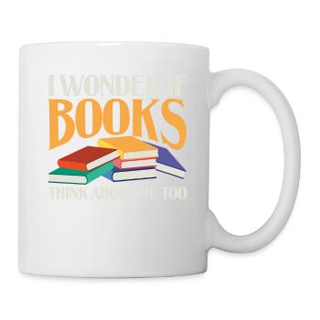 Je me demande si les livres pensent aussi à moi la luxure - Mug blanc - blanc - Droite