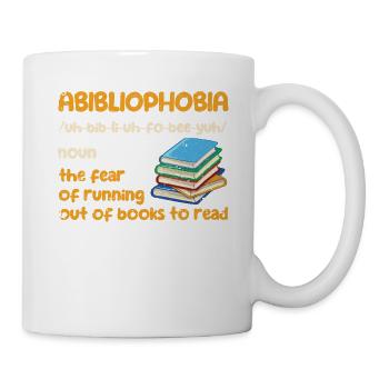 Abibliophobia Bibliophilia Fear of reading - Mug - white - Right